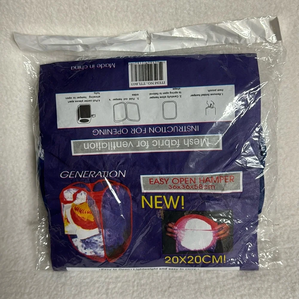 Generation Easy Open Hamper 36x36x58cm Mesh Fabric for Ventilation New Dorm Room